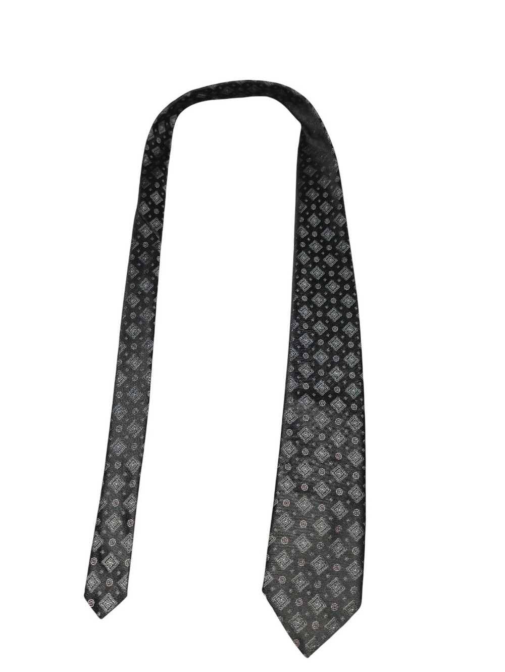 6/8/31. Men's The Mens Store Black Geometric Pattern Tie